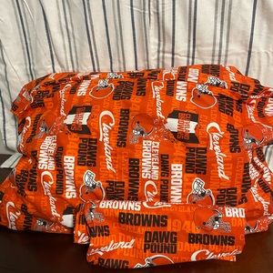 Cleveland Browns pillow case set ( made with limited time fabric)